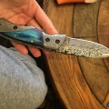 Damascus Folding Knife for Amy Vaughan