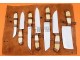7 Piece D2 Steel Chef Set Razor Sharp, Camel Bone Walnut Wood Handle