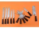 12 Piece Custom Handmade Damascus Steel Fixed Blade Kitchen Chef Knife Set, BLACK MICARTA SHEET HANDLE RAZOR SHARP