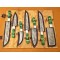 Custom Handmade Damascus Steel Fixed Blade Kitchen Chef Knife Set, 7 PIECE CHEF, Green Micarta Handle