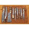 Deer Antler Handle, Handmade Damascus Steel Fixed Blade Kitchen Chef Knife Set, 9 PIECE CHEF SET, Deer Antler and Fiber Handle