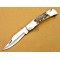 D2 Steel Back Lock Folding Knife, 8" Steel Bolster Razor Sharp, Deer Antler Handle 