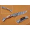 Damascus Folding Knife, 8" Damascus Steel Bolster Point Blade, Brown Color Bone Handle, Pocket Knife, Razor Sharp
