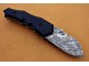 Damascus Steel Blade Pocket Clip Folding Knife, 6.5" Buffalo Horn Handle, Pocket Knife, Razor Sharp