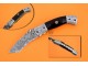 Damascus Tanto Blade Pocket Clip Folding Knife, 8" Damascus Steel Bolster Tanto Blade, Buffalo Horn Handle, Pocket Knife, Razor Sharp