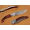 Damascus Folding Knife, 7.5" Damascus Steel Bolster Point Blade, Brown Color Bone  Handle, Pocket Knife, Razor Sharp
