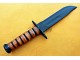 D2 Steel K Bar Knife Black Coated Blade, 12" Razor Sharp, Wood Handle