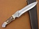 D2 Steel Hunting  Knife, 12" Steel Bolster Razor Sharp, Deer Antler Handle 