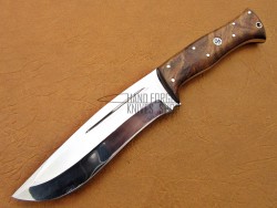 D2 Steel Hunting Knife, 10" Razor Sharp, Walnut Wood Handle