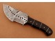 Custom Handmade Damascus Tracker Knife / Hunting Knife, 10" Buffalo Horn Handle, Fixed Blade