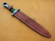 Custom Handmade Damascus Mini Sword, 24" Green Micarta Sheet Handle, Razor Sharp